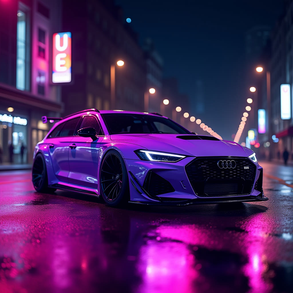 Audi RS6 - electric violet, wynajem VELOCE